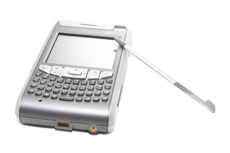 Personal digital assistant on a white backgroundの写真素材