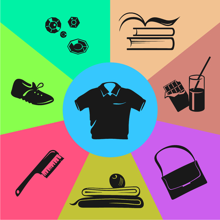 Illustration of sport wear, nutrition and accessoriesのイラスト素材