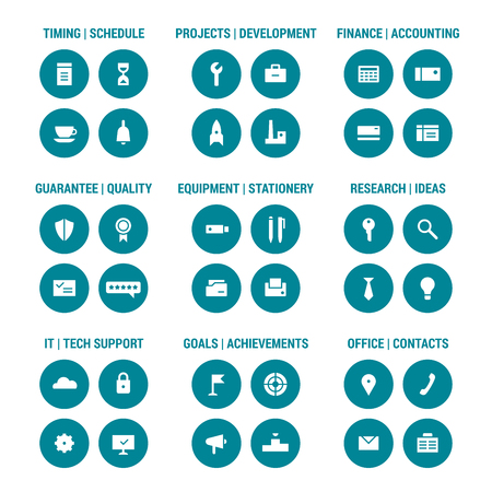 Icons set of corporative area. Color 1.の写真素材
