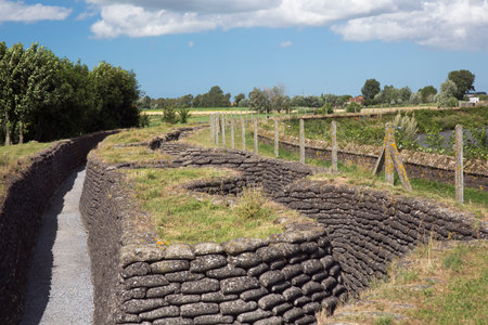 Overview of the reconstructed trenches of deathのeditorial素材