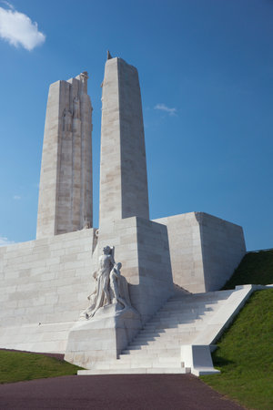 Side view of the Vimy Ridge memorialのeditorial素材
