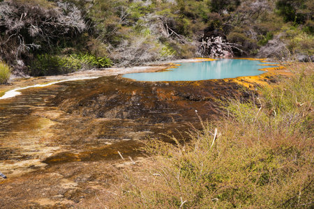 Opal blue lake at Warbrick terrace