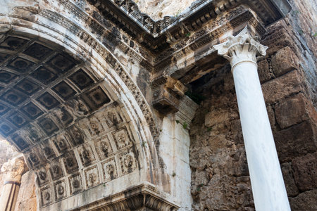 Arch of Hadrian's Gateの写真素材