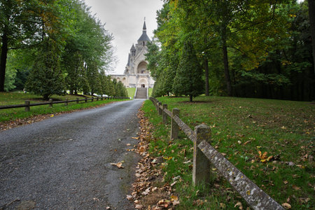 National monument for the battles of the Marne seen from the parkの写真素材