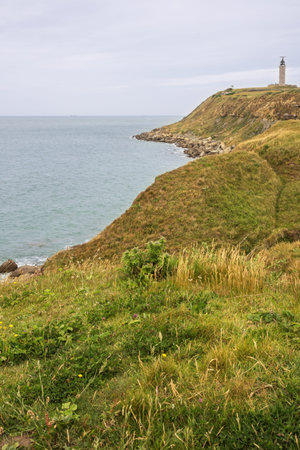 Cap Griz Nez and its lighthouseの写真素材