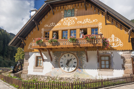 Hollsteig, Baden-Wurttemberg, Germany, October 3, 2016 - Giant cuckoo house at Hollsteig in the Black Forestのeditorial素材