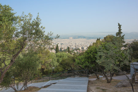 North western part of Athens seen from the Acropolisのeditorial素材