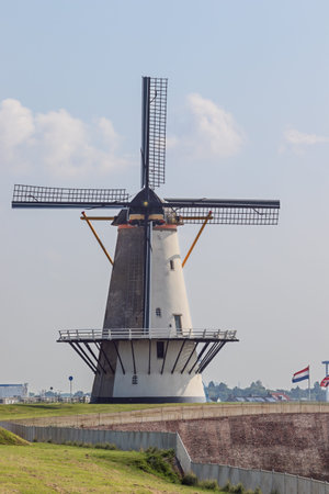 Close-up of the Oranjemolen in Vlissingen