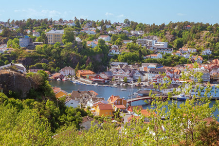 View on Kragero, centered around the waterfront