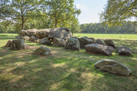 Left hand view of Dolmen D14 in the vicinity of Eexterhalteの写真素材