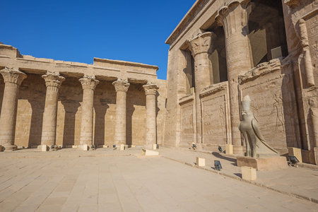 The courtyard of the Temple of Horus in Edfu