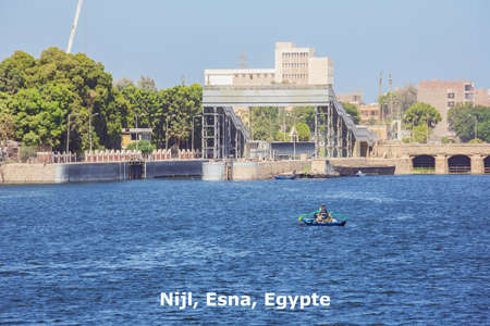 Approach the locks of Esna on the Nileの写真素材