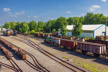 Editorial: DORTMUND, NORTH RHINE-WESTPHALIA, GERMANY, MAY 22, 2022 - Disused railyard with mining...