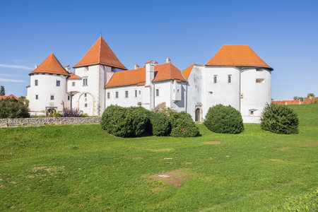 General view of the Varazdin Castle, the historic nucleus and old townのeditorial素材