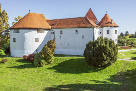 The Castle of Varazdin, the historic nucleus and old townのeditorial素材