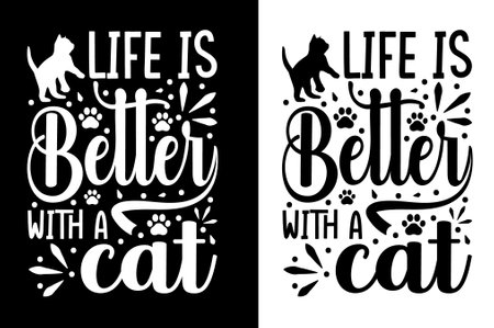 cat t-shirt designのイラスト素材