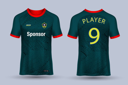 Soccer jersey template sport t shirt designのイラスト素材