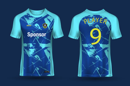 soccer jersey template sport t shirt designのイラスト素材