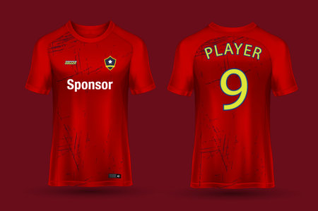 vector premium collection of soccer jerseysのイラスト素材