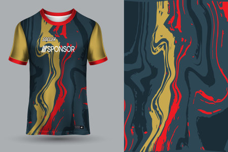 vector soccer jersey template sport t shirt designのイラスト素材
