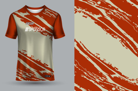 vector soccer jersey template sport t shirt designのイラスト素材