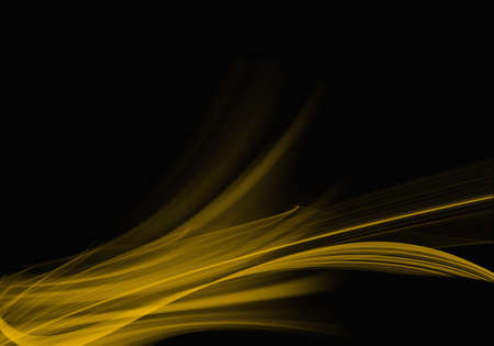 Elegant dark abstract background design with yellow curves and space for your textの写真素材