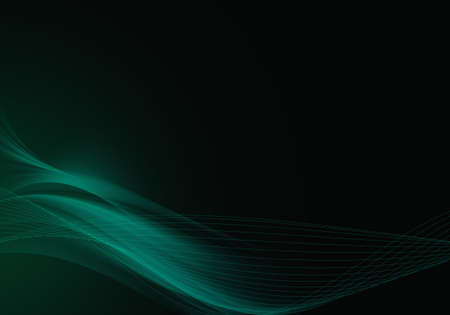 Elegant abstract background design with green curves and space for your textの写真素材