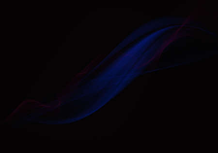 Elegant abstract dark background design with blue curves and space for your textの写真素材
