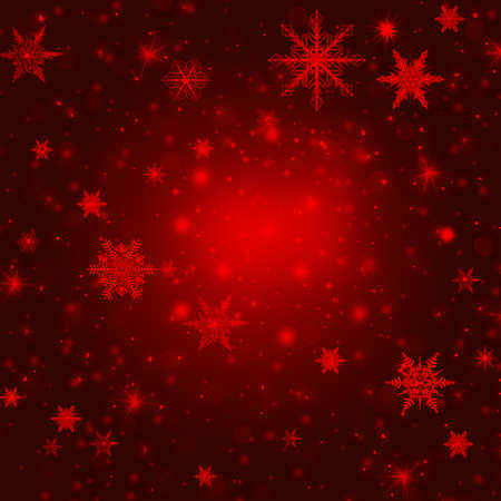 Red falling stars, sparkle elements of glitter. Flying confetti, sparkles on dark background. Party starburst scatter pattern.の写真素材