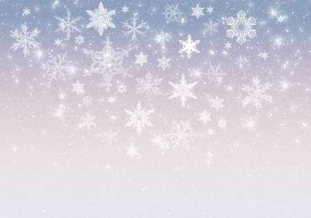 Blue Winter Background with snowflakes for your own creationsの写真素材