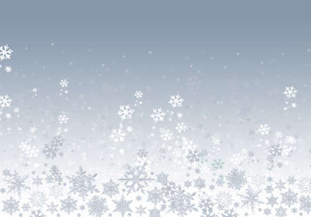 Blue Winter Background with snowflakes for your own creationsの写真素材