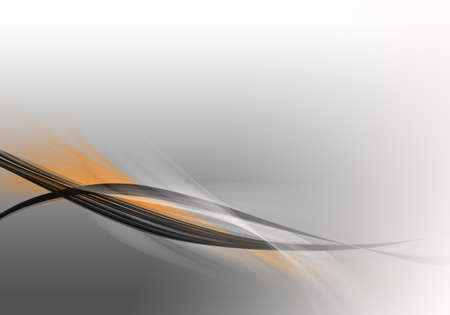 Bright abstract background with orange, black and white dynamic lines and space for textの写真素材