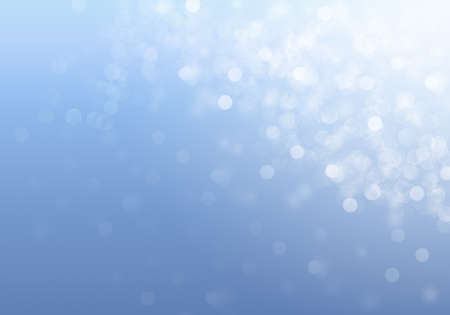 Winter seasonal bokeh background. Blue bokeh light backgrounds.の写真素材