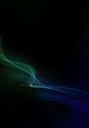 Abstract background waves. Black, green and blue abstract background with space for your textの写真素材