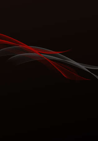 Abstract black background with dynamic red and grey lines and space for your textの写真素材