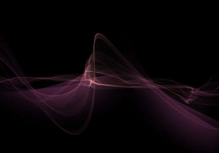 Elegant abstract dark background design with purple curves and space for your textの写真素材