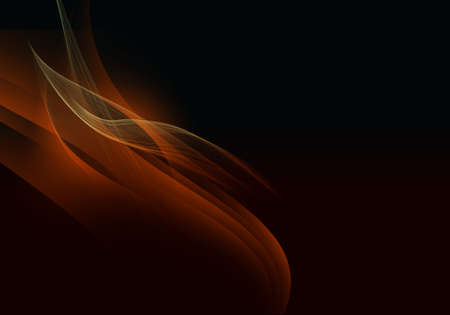 Abstract background waves. Black and orange abstract backgroundの写真素材