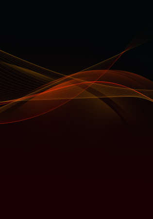 Abstract background waves. Black and orange abstract backgroundの写真素材