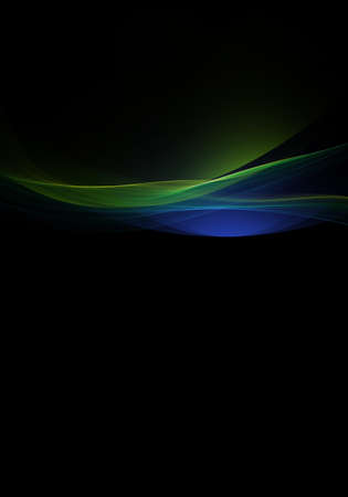 Abstract background waves. Black, blue and green abstract background.の写真素材