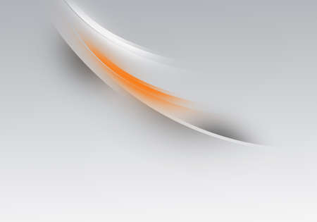 Abstract background waves. White, grey and orange abstract background.の写真素材