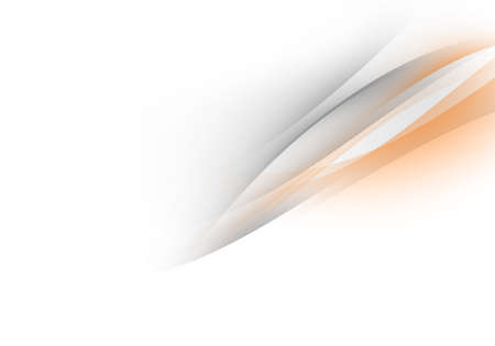 Abstract background waves. White, grey and orange abstract background.の写真素材