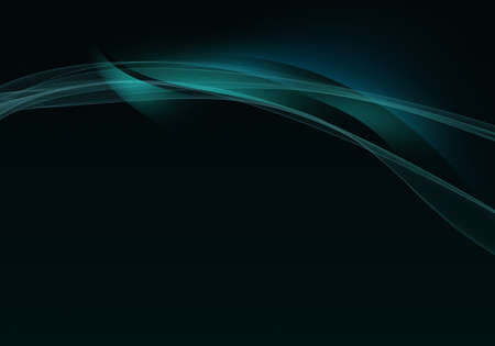 Abstract background waves. Black, blue and green abstract backgroundの写真素材