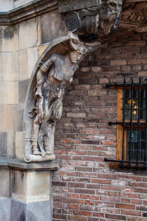 Part of The Duivelshuis (devils house) - a beautiful and important monument of Arnhem/Netherlands. Its origins lie as far back as the 15th centuryの写真素材