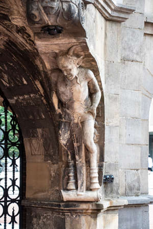 Part of The Duivelshuis (devils house) - a beautiful and important monument of Arnhem/Netherlands. Its origins lie as far back as the 15th centuryの写真素材