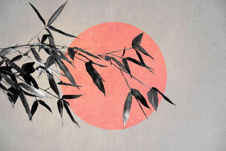 Abstract oriental background with bamboo grass for your designの写真素材