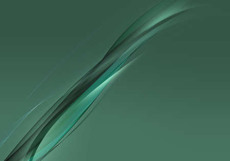 Abstract waves in greenの写真素材