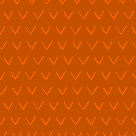 Seamless pattern on burnt orange background with ornaments for fabric, paper, scrapbooking, wrapping