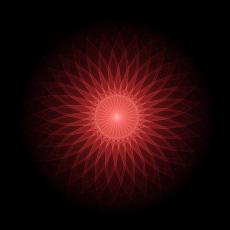 Black and red greeting card with Mandala. Great for invitation, flyer, menu, brochure, postcard,...
