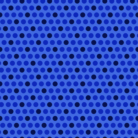 Polka dots on royal blue background, Polka dot seamless pattern for wallpaper, wrapping, scrapbookingの写真素材