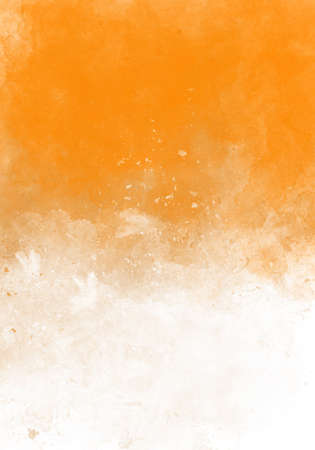 Abstract orange and white watercolor background. Watercolor background for invitations, cards, posters. Texture, abstract background, color splashingの写真素材
